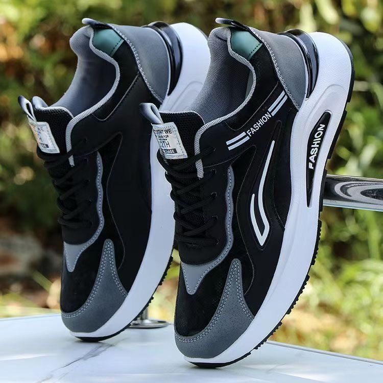 2025新款保罗男鞋四季款男士休闲鞋皮面跑步鞋防滑运动鞋男生潮鞋,淘宝优惠券,粉丝福利购,淘宝优惠卷