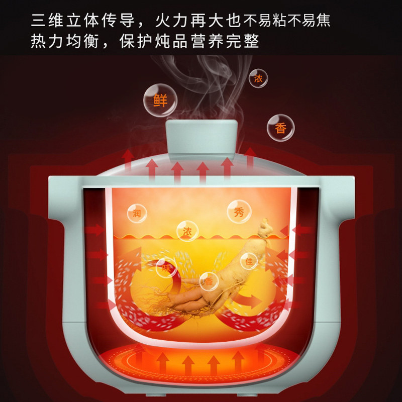 九阳电炖炖锅家用煮粥神器bb电砂锅 九阳华深电炖/煮粥锅/文火炉