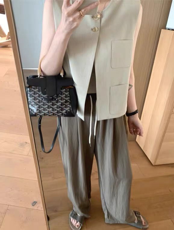 南瓜籽女装定制肥妹妹mm叠穿西装气质双扣秋宽松显瘦马甲上衣外套 - 图2