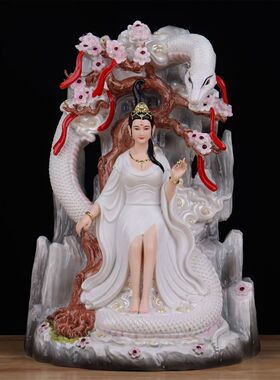 蛇摆件汉白玉蟒柳家飞天蛇小青白娘子蛇像真身工艺品家居桌面摆件