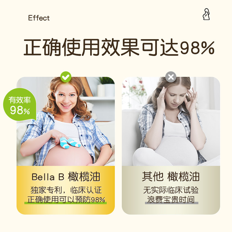 美国小蜜蜂bellab孕妇橄榄油预防3 BellaB海外套装