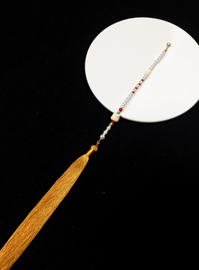 《雨棠》长背云流苏汉服配饰  璎珞长流苏背云  压襟禁步通用饰品