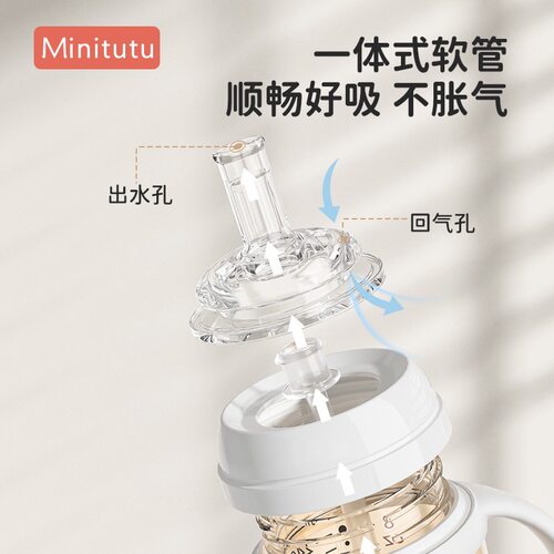 配件Minitutu奶嘴吸嘴配件直管配件重力球食品级硅胶材质耐高温 - 图0