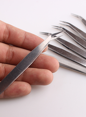 酥油灯专用不锈钢弯嘴镊子灯芯夹子供灯佛灯油漂元器件夹用品