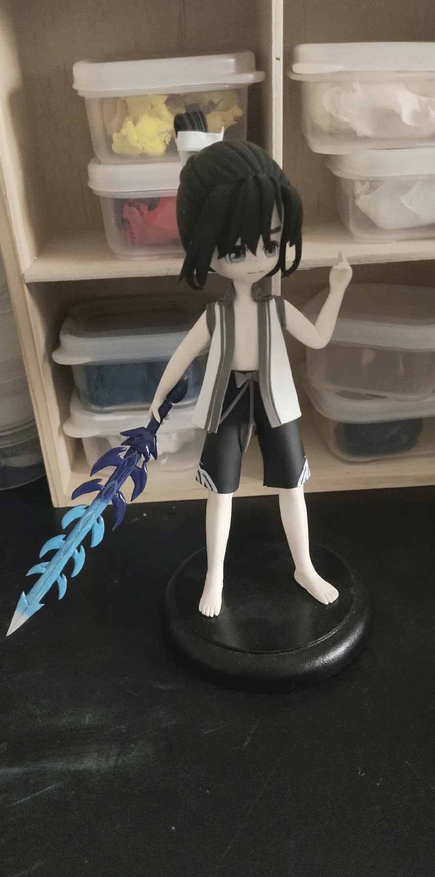 梦幻西游剑侠客青花瓷 纯手工diy 黏土手办 Q版角色定制