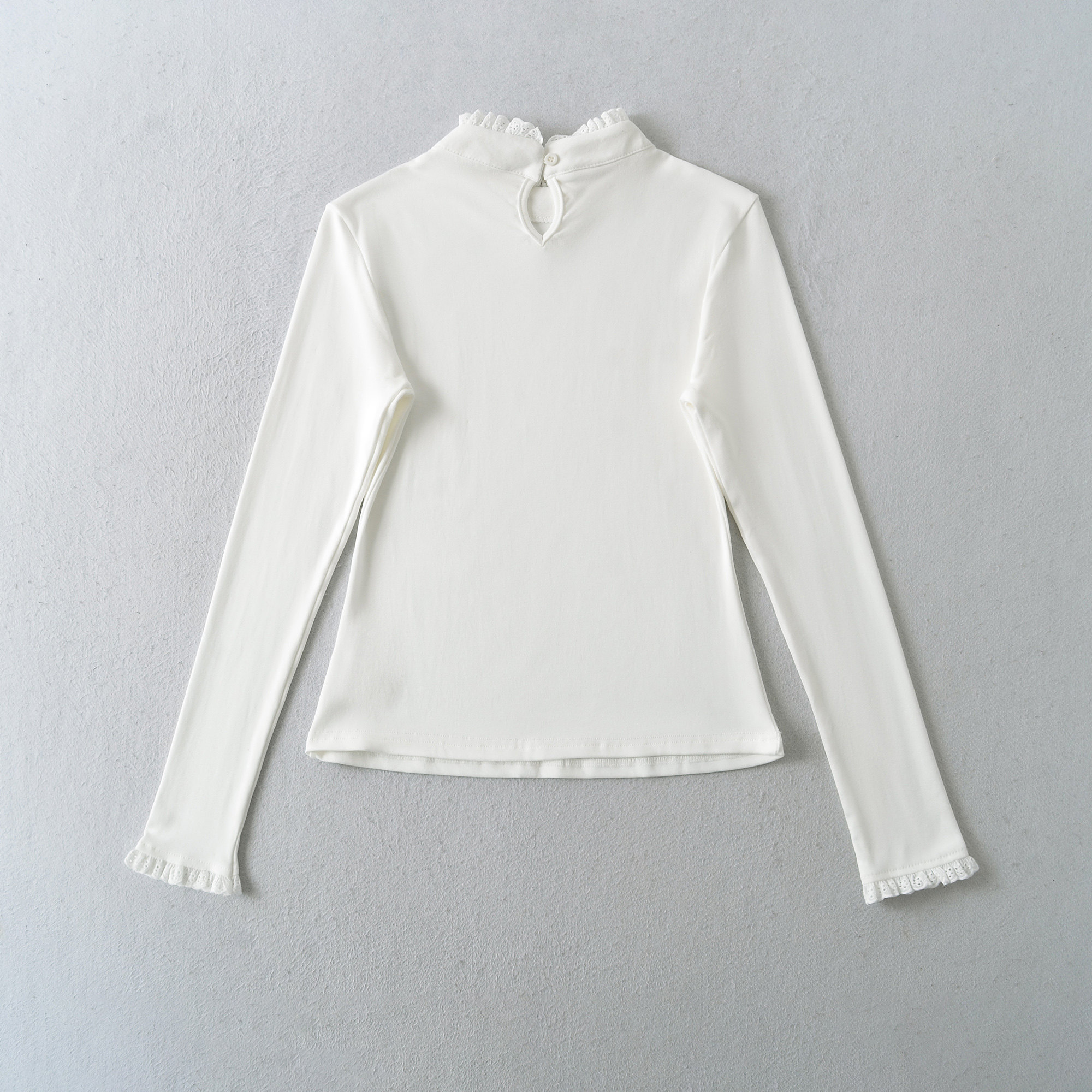 包邮秋冬新款甜美蕾丝花边半高领长袖T恤女修身显瘦百搭打底上衣,淘宝优惠券,粉丝福利购,淘宝优惠卷