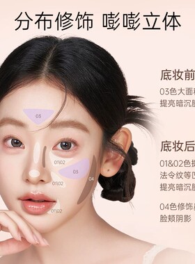 Gracebabi液体修容液高光提亮棒阴影鼻影侧影粉色面部立体修颜液