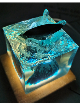 创意电脑usb床头小夜灯树脂礼物