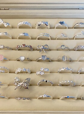 小红书新品推荐韩国素圈925镀银开口戒指女不掉色小众简约ins风