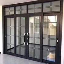 Kitchen door washroom Balcony Pushing Ramen Room Triple Linkage Glass Push Ramen Titanium Magnesium Alloy Kinmen partition Move door