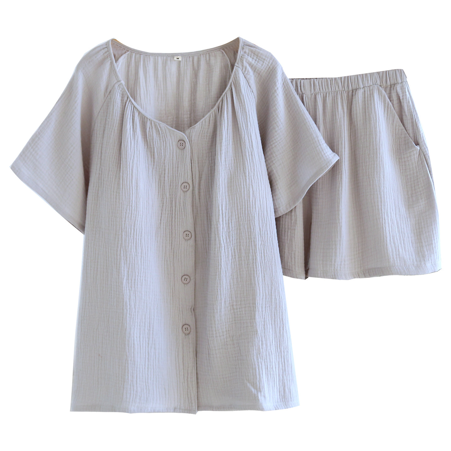 睡衣女款2026新款夏季纯棉夏天短袖短裤棉纱带胸垫夏款家居服套装,淘宝优惠券,粉丝福利购,淘宝优惠卷