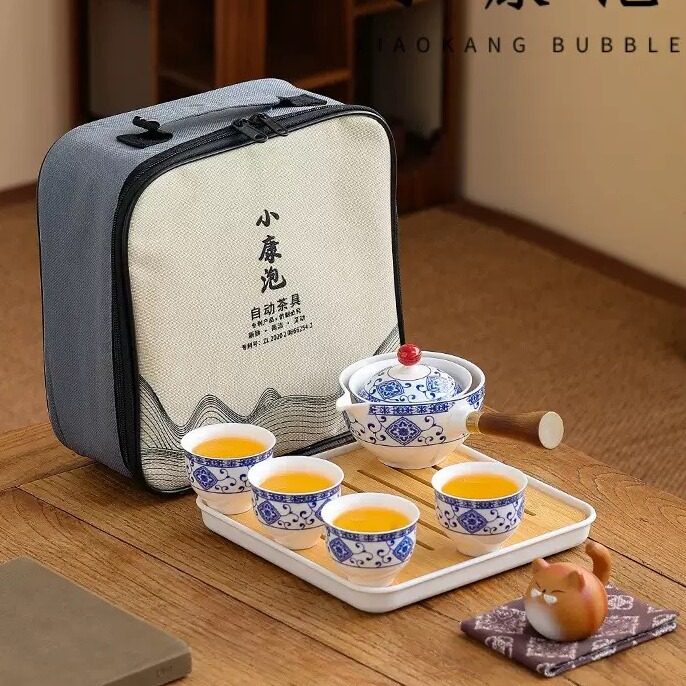 招财猫懒人泡茶茶具茶杯茶壶户外便携式旅行收纳套装家用送礼礼品,淘宝优惠券,粉丝福利购,淘宝优惠卷