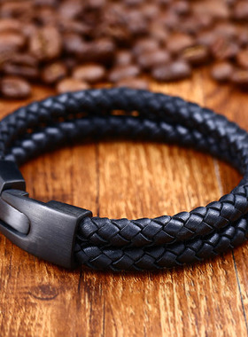 蛇骨手链钛钢眼镜蛇双链条首饰品