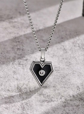 吊坠钛钢滴胶长方形字母贝壳饰品