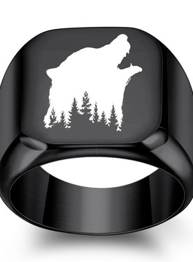 戒指钛钢镶白贝壳滴油星星首饰品