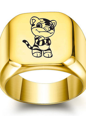 戒指卡通十二生肖钛钢鸡蛇首饰品