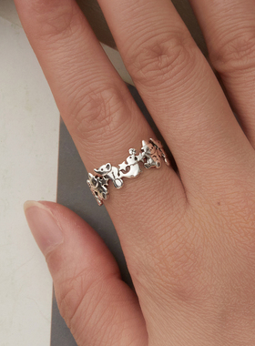 原创s925纯银马戏团开口戒指 个性创意动物拼接戒指手饰小众设计