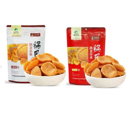 延安特产峁圪垯正宗小米手打锅巴香酥脆网红零食休闲零食 - 图1
