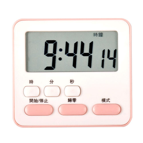马卡龙色系定时器带时间计时器多功能厨房电子倒计时提醒器小时钟 - 图3