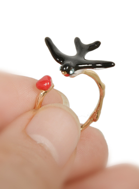 饰品手工滴油可调节合金开口戒指