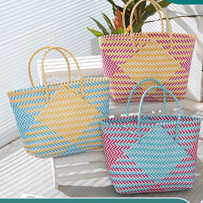 编织手提篮外出野餐收纳日常逛街百搭手拎包家用买菜田圆水果采摘,淘宝优惠券,粉丝福利购,淘宝优惠卷