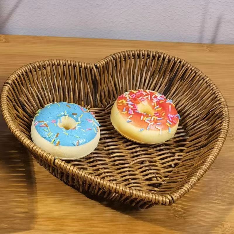 塑料藤 爱心果篮果盘水果筐收纳筐可爱客厅桌面收纳篮,淘宝优惠券,粉丝福利购,淘宝优惠卷