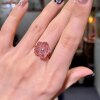 18K gold inlaid hand-carved natural tourmaline flower ring, size 14.5*13.5mm, super beautiful to use