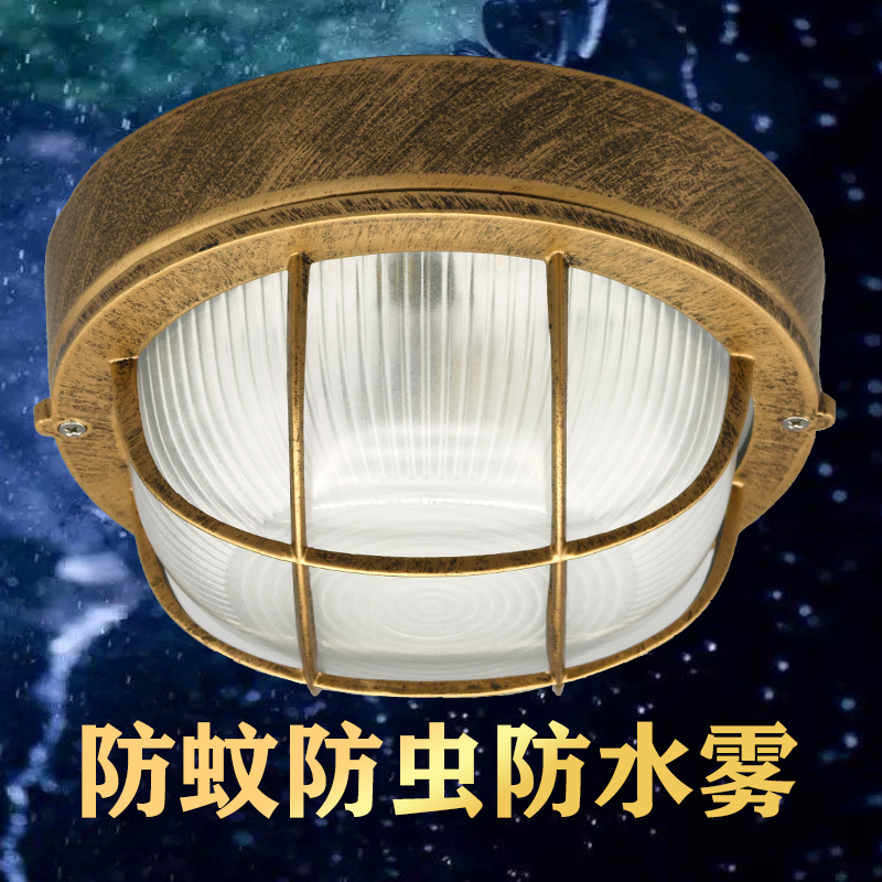 美式吸顶灯欧式创意复古工业风led阳台走廊过道玄关卧室餐厅灯具 - 图0