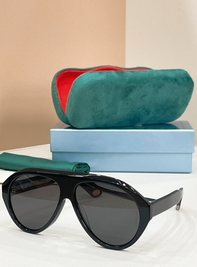 欧美ins网红街拍防紫外线墨镜女个性黑框黄色大框显脸小太阳眼镜