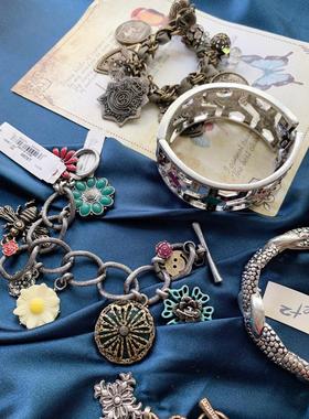 Desigual复古Vintage古董首饰朋克链条LUCKY集合手链手镯个性手串