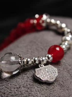 26年新款Desigual中国风925银本命年马上有钱红玛瑙手串