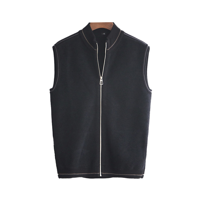 混纺针织面料！高密针织！软糯亲肤！秋冬男士外贸立领拉链马甲潮,淘宝优惠券,粉丝福利购,淘宝优惠卷