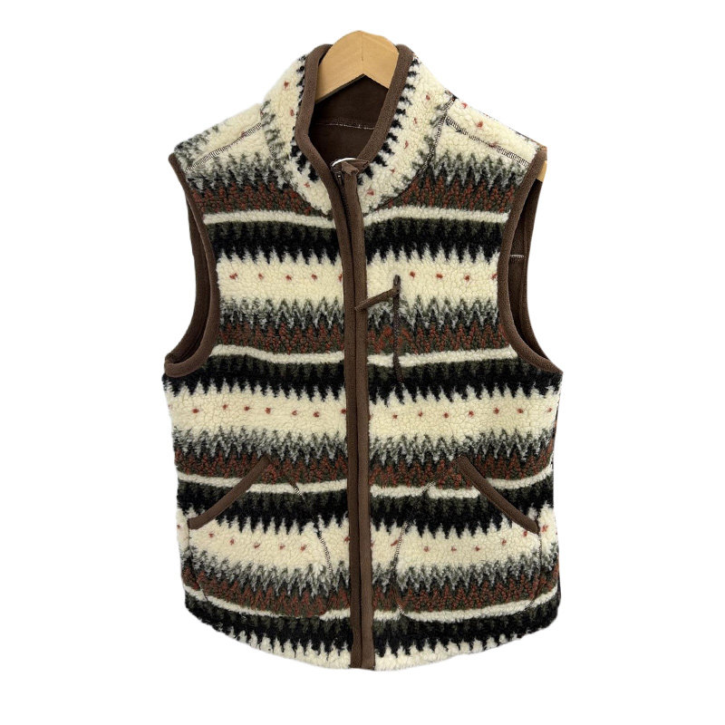 复古费尔岛风！立体撞色提花！冬季男女外贸民族风摇粒绒马甲背心,淘宝优惠券,粉丝福利购,淘宝优惠卷