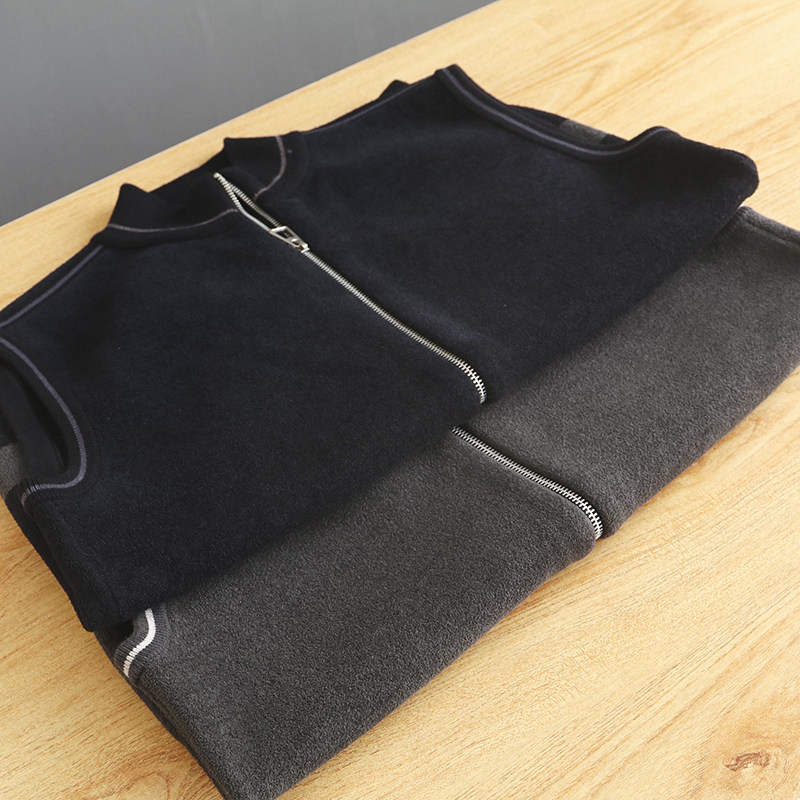 混纺针织面料！高密针织！软糯亲肤！秋冬男士外贸立领拉链马甲潮,淘宝优惠券,粉丝福利购,淘宝优惠卷