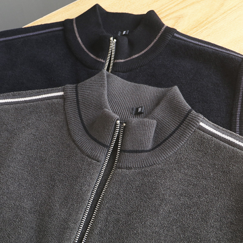 混纺针织面料！高密针织！软糯亲肤！秋冬男士外贸立领拉链马甲潮,淘宝优惠券,粉丝福利购,淘宝优惠卷