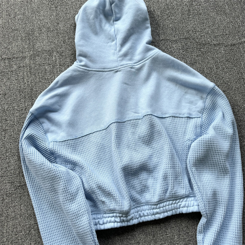 外贸尾货断码女款春夏季连帽外套休闲短裤拼接华夫格运动套装女款,淘宝优惠券,粉丝福利购,淘宝优惠卷