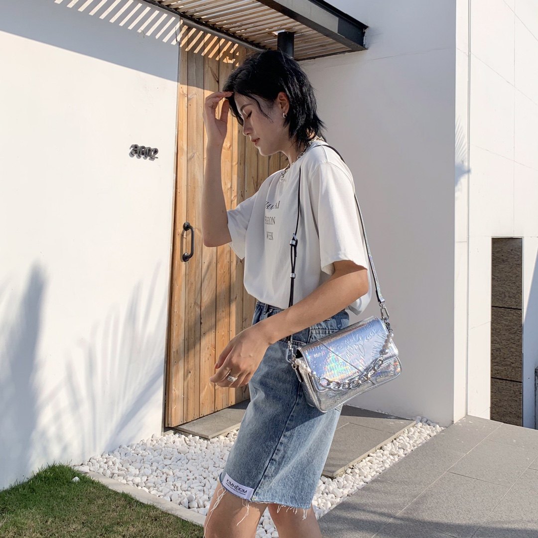 高级感质感头层牛皮珍珠链条包银色包时尚百搭单肩斜挎包真皮女包,淘宝优惠券,粉丝福利购,淘宝优惠卷