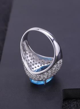 轻奢设计感S925银高颜值欧美复古风小众时尚气质个性高档纯银戒指