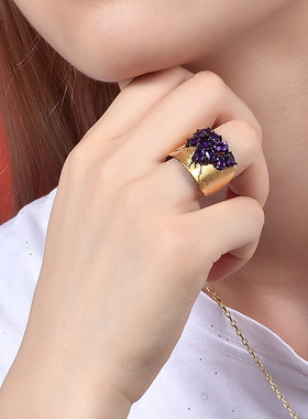 设计师款戒指纯银小众复古风欧美