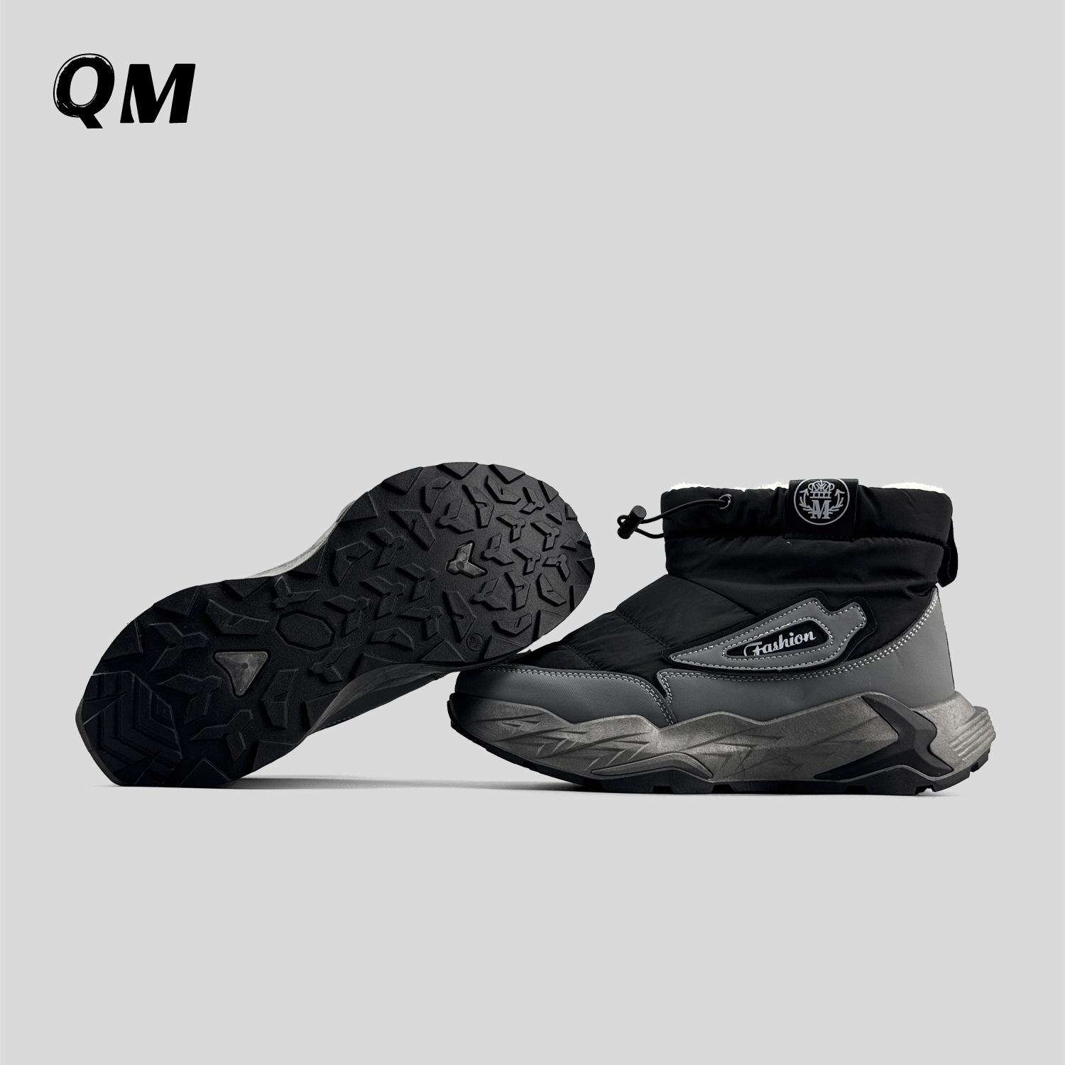 外贸男士冬季雪地靴加绒加厚保暖防滑棉靴御寒高帮鞋厚底户外运动 - 图1