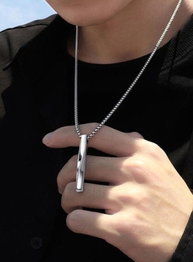 JUZITU港风几何长条项链不掉色