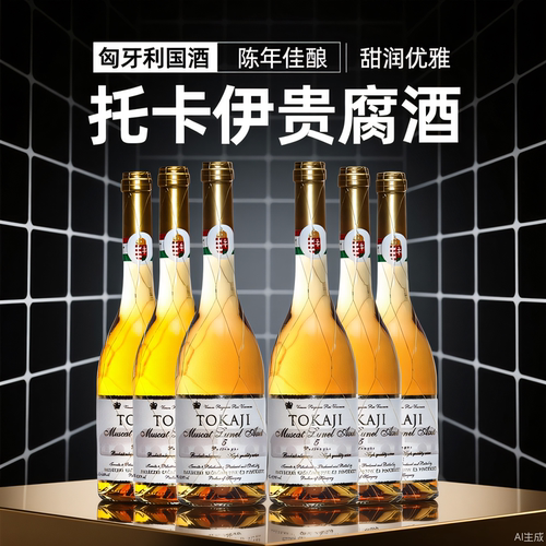 匈牙利进口红酒金线Tokaji Aszu女甜酒5篓5P18年托卡伊贵腐酒6瓶 - 图0