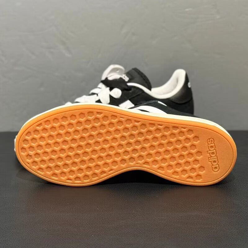 三叶草面包鞋复古女鞋休闲Adidas Campus 00S 黑白运动板鞋HQ8708 - 图3