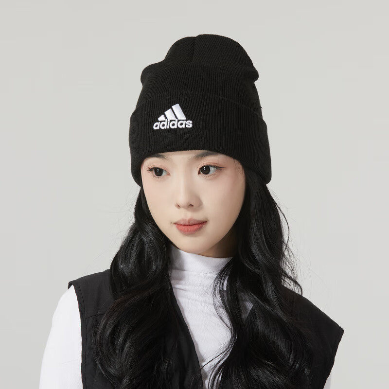 阿迪达斯男女帽子冬季新款针织帽保暖大头围运动帽毛线帽男GH7241,淘宝优惠券,粉丝福利购,淘宝优惠卷