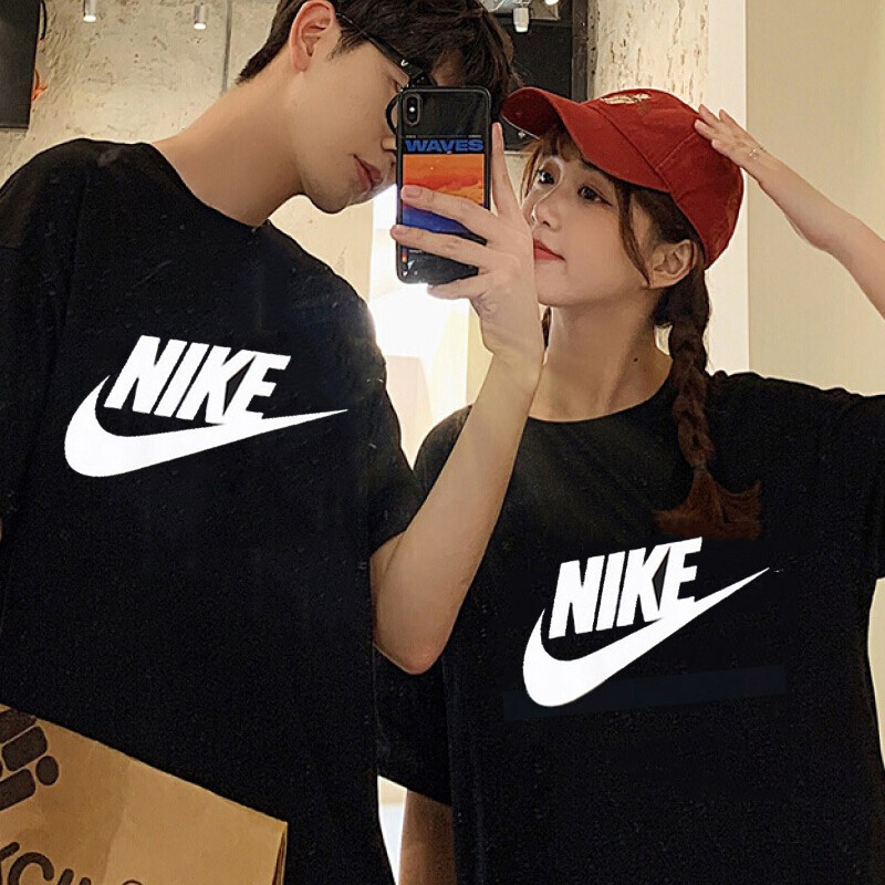 Nike耐克男女款情侣T恤夏新款宽松透气运动服休闲跑步大logo短袖 - 图1