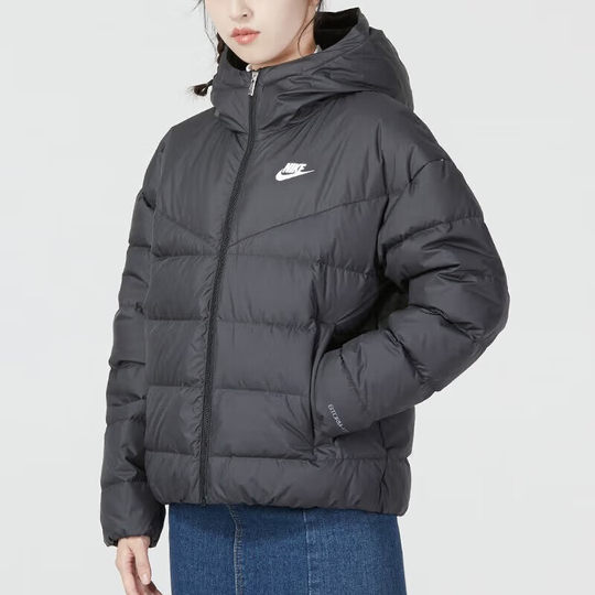 Nike black down jacket duck down Nike official website warm women's fluffy windproof sports jacket jacket DQ5904