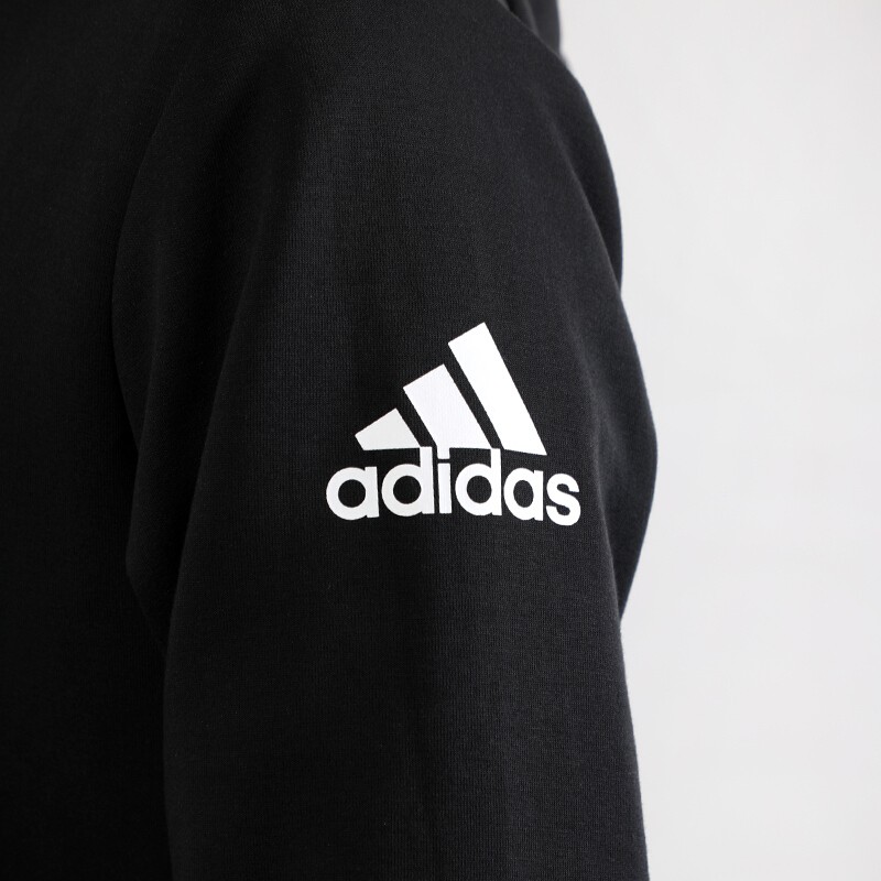 Adidas阿迪达斯针织棉质外套男秋季运动服连帽茄克男士夹克EB5272 - 图2