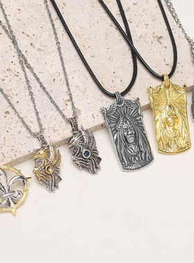 战锤40K项链游戏道具骷髅吊坠男