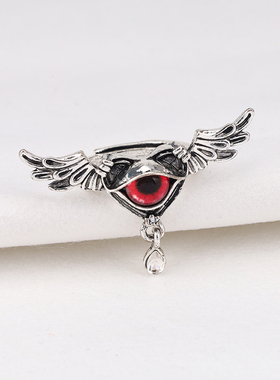 恶魔之眼戒指爱心翅膀怪兽眼指环