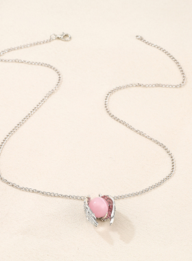 翅膀水晶项链百搭甜美颜值吊坠